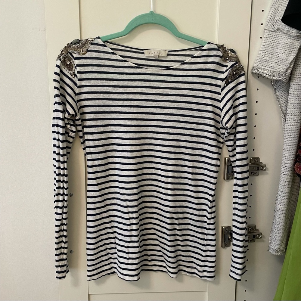 Sandro Striped Long Sleeve